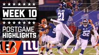 Giants vs. Bengals | NFL Week 10 Game Highlights