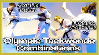 OLYMPIC TAEKWONDO KICKING COMBINATIONS with Aaron Cook & Bianca Walkden | GNT Tutorial
