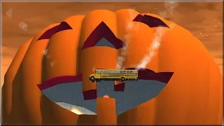 BeamNG Drive Vehicles Vs Giant Pumpkin on Halloween Hill - Insanegaz