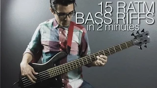 15 RATM Bass Riffs in 2 Minutes - Adam Aarts