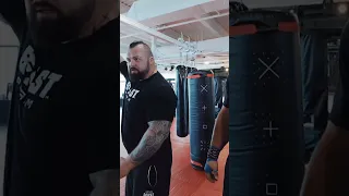 British strong man Eddie Hall shatters UFC champ Alex Pereira’s world record on Punch Machine