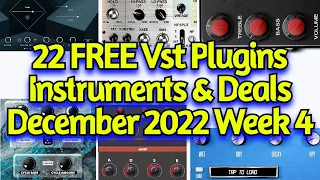 22 Best New FREE VST Plugins, Vst Instruments, Sample Packs & Holiday Deals - December 2022 Week 4