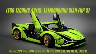 LEGO Technic 42115: Lamborghini Sián FKP 37: Hands-on Review & Parts List [4K]