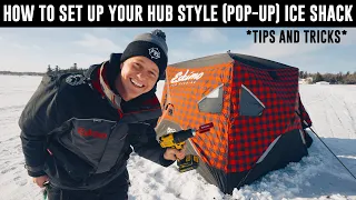 How To Set Up Your Hub Style (Pop-Up) Ice Shack *Tips and Tricks*