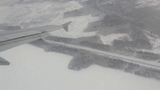 Зимний взлет A320 Ural в Кольцово - A320 winter takeoff in USSS