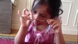 6 year old bends fork with her MIND!  Amazing  --- Dorothy Hagen