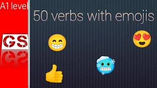 learn German for beginners || A1 level || 50 verbs with emojis