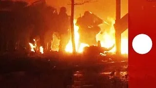 War zone in Kiev: Violence rages as protesters throw petrol bombs at police