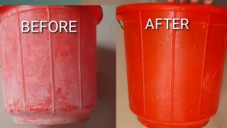 Plastic Bucket 🪣Cleaning Tips || How To Clean Plastic Bucket Hard Water Stains || Very Easy Way