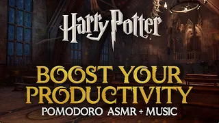 3h STUDY SESSION AT HOGWARTS ✏️✨ Harry Potter Pomodoro Timer Hogwarts ASMR Productivity Focus Sounds