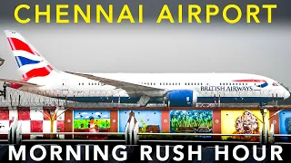 CHENNAI AIRPORT - Morning RUSH HOUR | Plane Spotting