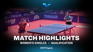 Sofia-Xuan Zhang vs Gaia Monfardini | WS | WTT Contender Zagreb 2022 | (Qual)