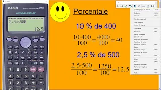 🥉PORCENTAJE👀 % de una cantidad, ✅utilizando  la calculadora casio.👌.