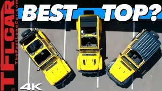 We Compare the 3 Different Jeep Wrangler Factory Tops To See Which One is Best. The Winner is..