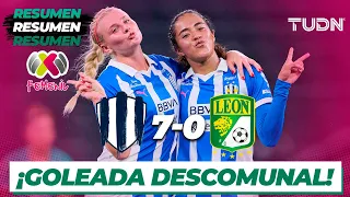 Resumen y goles | Rayadas 7-0 León | AP2023 Liga Mx Femenil J2 | TUDN