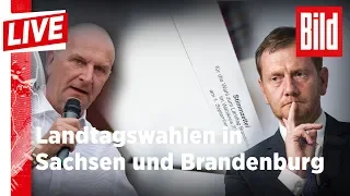 🔴 Wahlen in Brandenburg und Sachsen. BILD Live mit ersten Prognosen