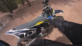 Husqvarna 701 supermoto | Off Road Trails in Colorado 🤙 & Intro to My 701sm at Herman Pass | Part 2