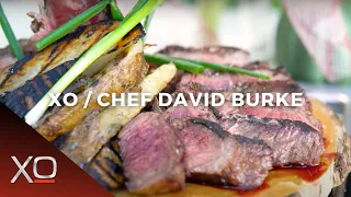 An XO Grill Recipe: Porterhouse & Potatoes & Grilled Shrimp Caesar Salad by David Burke