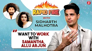 Sidharth Malhotra's RAPID FIRE on Kiara Advani, Samantha, Rashmika, Allu Arjun, Alia | Mission Majnu