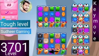 Candy crush saga level 3701 । No boosters । Tough level । Candy crush 3701 help । Sudheer Gaming