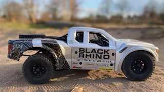 LOSI Baja Rey FORD RAPTOR Black Rino 4x4 FIRST RUN // #losi #bajarey #fordraptor #desertruck