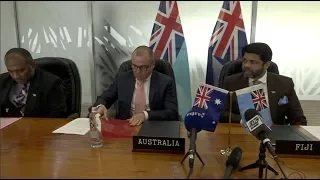 Fijian Attorney-General and Australian High Commissioner brief the media on 'travel bubble'