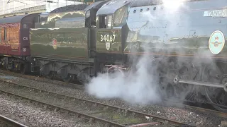 34067 Tangmere   with the First Steam of 2024 at Carlisle - BOWLED!!!