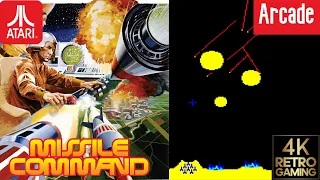 Missile Command Arcade ( Atari 1980 ) 4k Gameplay