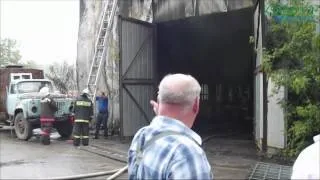 Пожар у военного городка в Красноуфимске