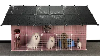 DIY Real House For Pomeranian Poodle Puppies Kitten - How To Build Pomeranian Dog House - MR PET #57