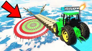 GTA 5: SUPER TRACTOR PARKOUR RACE WITH CHOP & BOB in GTA V! (99.9% IMPOSSIBLE PARKOUR!)