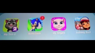 My Tom 2 Vs Sonic Dash Vs My Angela Vs Subway Surfers