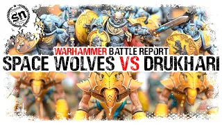 Drukhari vs Space Wolves - Warhammer 40,000 (Battle Report)