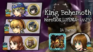 [ DFFOO GL ] Heretic King Behemoth | DPS Race for the End of LUFENIA+ | No Synergy