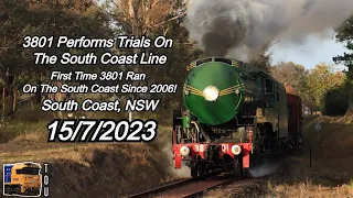 3801 Performs Trials On The South Coast Line - South Coast Steam Chase | 15/7/2023