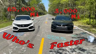 10th gen civic si (lightly modified) vs. 11th gen civic si (stock)pt.2 | which civic si is faster?