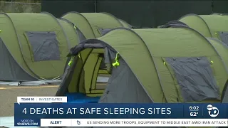 Four deaths at safe sleeping sites