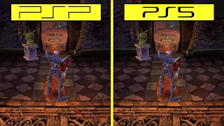 MediEvil Resurrection PSP vs PS5 Graphics Comparison