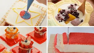 ASMR |Strawberry Cheese Tofu&Strawberry Cake&Yam Oatmeal|Creative Recipes|Cake Story|Cooking