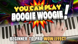 Pain Relief for Boogie Woogie Piano ! 5 Levels ! Beginner to Pro WOW Effect Lesson