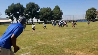 #Tulare Gators🐊 vs Porterville Cougars.#8/26/2023.#week 3 #Jesse Jr Saesee#19.#Class of 2029.
