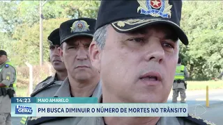 "MAIO AMARELO": PM BUSCA DIMINUIR O NÚMERO DE MORTES NO TRÂNSITO