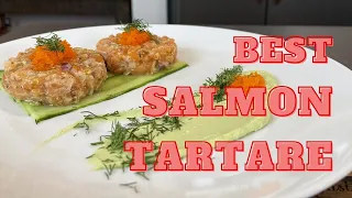 Salmon Tartare Recipe With Avocado Mousse | 4K