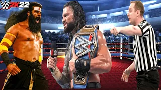 WWE 2K22 - Roman Reigns vs Veer Mahaan - wwe undisputed Championship Match