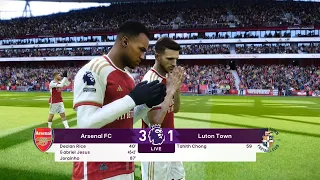 Arsenal vs Luton Premier League Title Race Full Match | Highlights Skillful PES gameplay