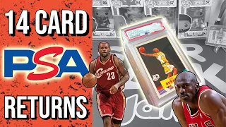 14 Card PSA Grading Reveal! Lebron, Jordan, Cena!! 🏀🏀