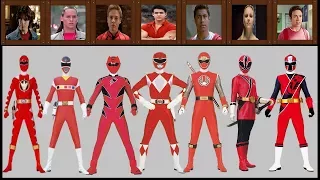 All Red Rangers of Power Rangers (1993 to 2017)Mighty Morphin Power RangersTo  Ninja Steel