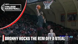 Bronny James scores and-1, breakaway dunk in 1st half for Oregon State | ESPN College Basketball