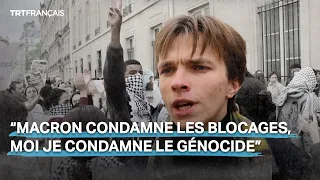 “Macron condamne les blocages, moi je condamne le génocide”