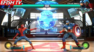 Spider-Man & Winter Soldier vs Captain America & Iron Man (Hardest AI) - Marvel vs Capcom: Infinite